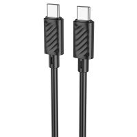 Кабель Hoco X88 60W Gratified (Type-C) на (Type-C) 100см силиконовый (черный)