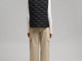 Стеганый пуховый жилет