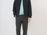 Утеплённый бомбер, Серый