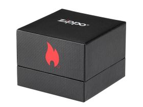 Кольцо ZIPPO, серебристо-чёрное, нержавеющая сталь, диаметр 21 мм