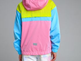 Куртка текстильная с полиуретановым покрытием для девочек (ветровка)