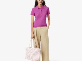 Женское поло Lacoste приталенного кроя из эластичного хлопка