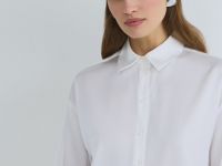 Блузка из сатина, Белый