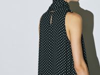 Шифоновое принтованное платье, Черный