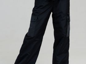 Брюки текстильные с полиуретановым покрытием для девочек