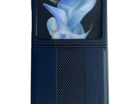 Чехол-накладка Raigor Inverse Aix Series для Samsung Galaxy Z Flip 5 искусственная кожа (синий)