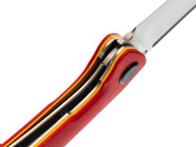 Нож Узбекский средний складной, сталь VG-10, рукоять G10 красный