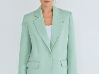 Однобортный жакет, Зеленый