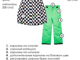 Комплект текстильный с полиуретановым покрытием для мальчиков: куртка, брюки