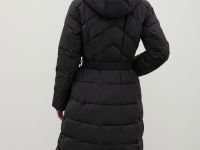 Стеганое утепленное пальто с капюшоном