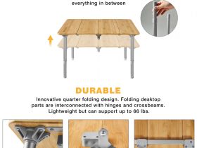 1913 4-folding Bamboo table 6040 стол скл. (60х40х27/40 см)