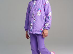 Куртка текстильная с полиуретановым покрытием для девочек (ветровка)