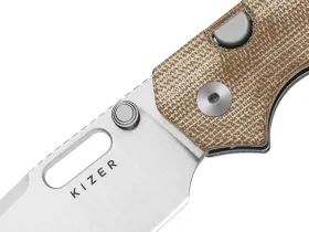 Складной нож Kizer Outposter, сталь Nitro-V, рукоять коричневая микарта