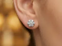 Пусеты из белого золота э4712пс09161000