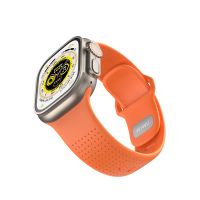 Ремешок WiWU Comf Secur для Apple Watch 44/45/46/49mm силикон (Wi-WB201) (оранжевый)