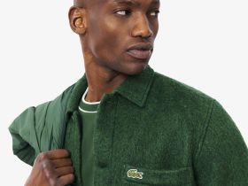 Мужская утепленная рубашка Lacoste оверсайз