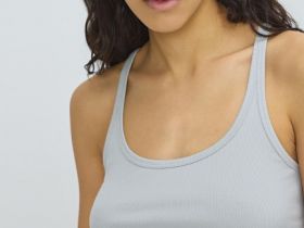 Майка в рубчик, Серый