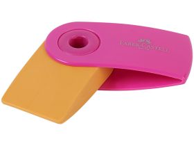 Ластик Faber-Castell "Sleeve Mini" 54*25*13 мм, прямоуг., пласт футляр, ассорти (тренд цвета)