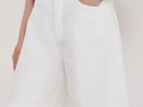 Шорты-бермуды со средней посадкой, Белый