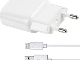 Зарядное устройство Red Line ТС-3A 2-в-1 с кабелем Apple Lightning Белое