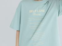 Футболка оверсайз с принтом, Зеленый