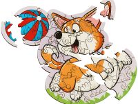 Деревянный пазл в рамке ТРИ СОВЫ "Корги", 45 элементов