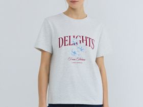 Футболка с принтом, Серый