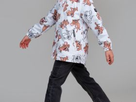 Куртка текстильная с полиуретановым покрытием для девочек (ветровка)