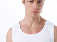 Базовая майка в рубчик, Белый