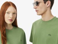 Футболка Lacoste унисекс свободного кроя из органического хлопка