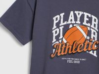 Футболка с объёмным принтом для мальчиков, Серый