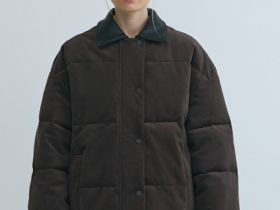 Утеплённая куртка из вельвета, Коричневый