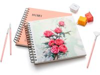 Скетчбук для гуаши HIMI 21,6x21,6 см 50 л 160 гр, розовый