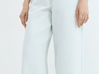 Широкие джинсы из плотного денима, Голубой