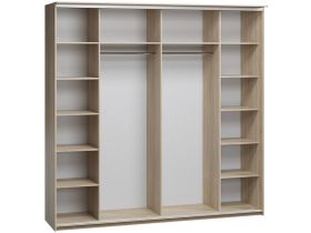 Шкаф-купе Байкал 4-260x240 Дуб Сонома 4 зеркала