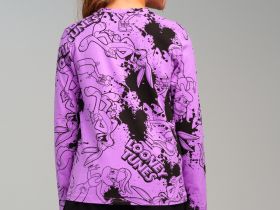 Фуфайка трикотажная для девочек (футболка с длинными рукавами)