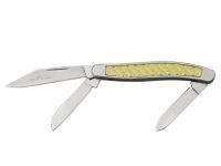 Складной нож Camillus Yello-Jaket 3 Blade Whittler, сталь AUS-8, рукоять нержавеющая сталь, Carbon Fiber