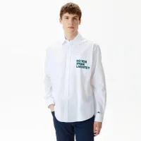 Мужская рубашка Lacoste свободного кроя с принтом