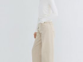 Джинсы Barrel с высокой посадкой, Бежевый