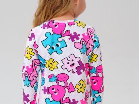 Фуфайка трикотажная для девочек (футболка с длинными рукавами)