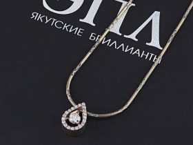 Подвеска из красного золота с бриллиантами э0201пд06162800