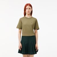 Женская футболка Lacoste свободного кроя из мягкого хлопка