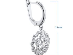 Серьги из белого золота с бриллиантами э0901сг04202837