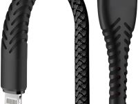 Кабель BoraSCO USB / Apple Lightning 1 м Чёрный