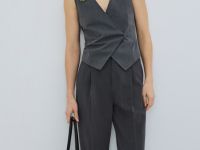 Жилет из поливискозы, Серый