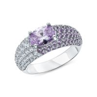 Серебряное кольцо с фианитами