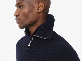 Мужской кардиган Lacoste с высоким воротом на молнии