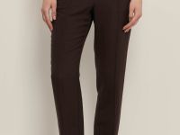 Брюки зауженного кроя с добавлением льна