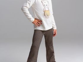 Фуфайка трикотажная для девочек (футболка с длинными рукавами)