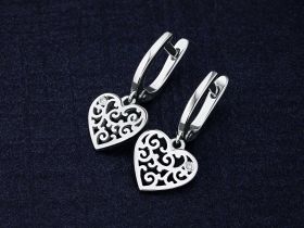 Серьги из серебра с бриллиантами э0601сг07174400